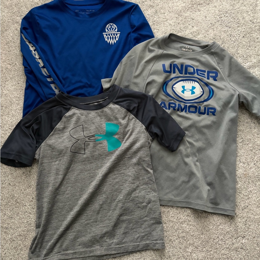 Under Armour Kids' Blue and Gray Long Sleeve Tee Set